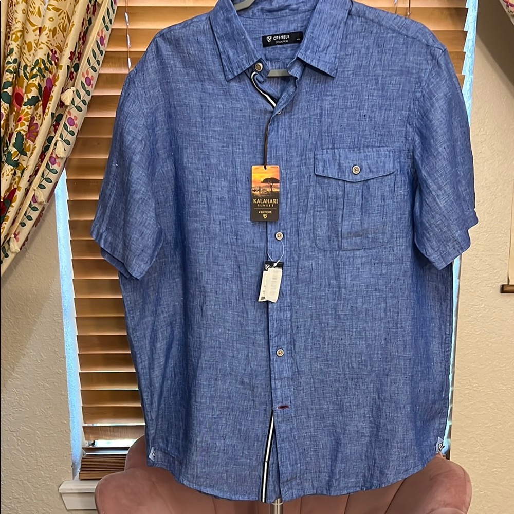 Daniel Cremieux Men's Blue Casual Button Down Shirt